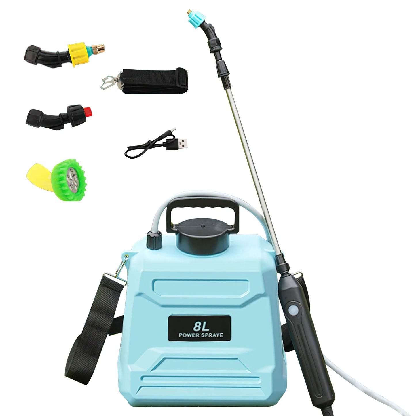 Electric Sprayer 8L water Can With Spray Gun Automatic Garden Mister USB Rechargeable Irrigation Tool