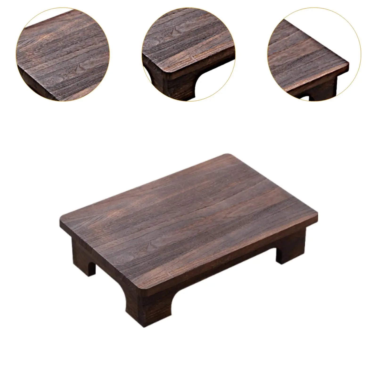 Wood Low Tea Table Coffee Table Tatami Table For Balcony Living Room Sitting On The Floor Compact Window Sill Table