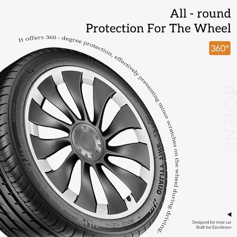 21 Inch Wheel Hub Protection For Tesla Model Y 2020-2024 Performance Rim Patch Protectors ABS Wheel Covers hubcaps
