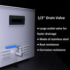10L Ultrasonic Cleaner Heated Ultra Sonic Cleaner Machine With Timer 40kHz Ultrasound Bath for Carburetor Tools Parts