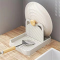 Kitchen Counter Spoon Rack - Pot Lid Rack and Spoon Rack - Multi-Purpose Small Tools to Keep the Countertop Clean - Silicone Rac