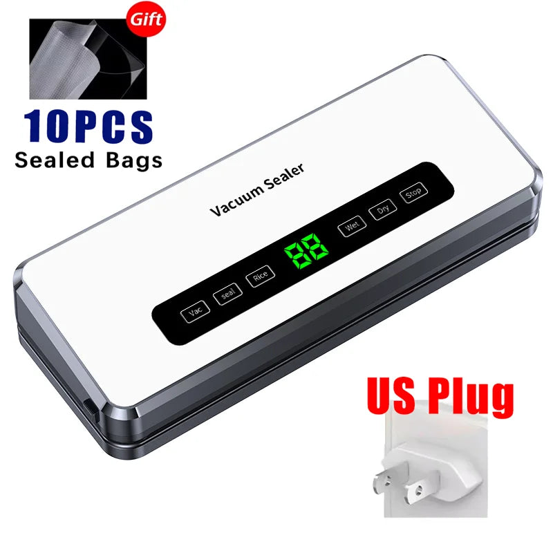 SZUK Electric Food Vacuum Sealer Dry/Wet Food Packaging Seal Built in Cutter Roll Bag Kitchen Food Storage Seal Vacuum Packaging
