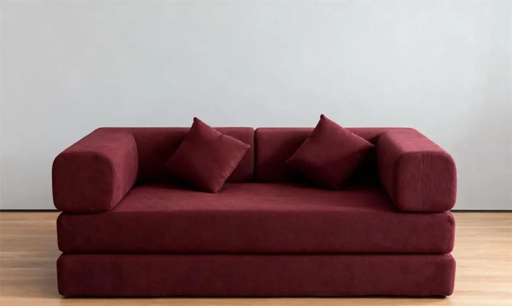 EU warehouse 2025 washable corduroy modular compression sofa 200 cm sleeper sofa bed for living room furniture