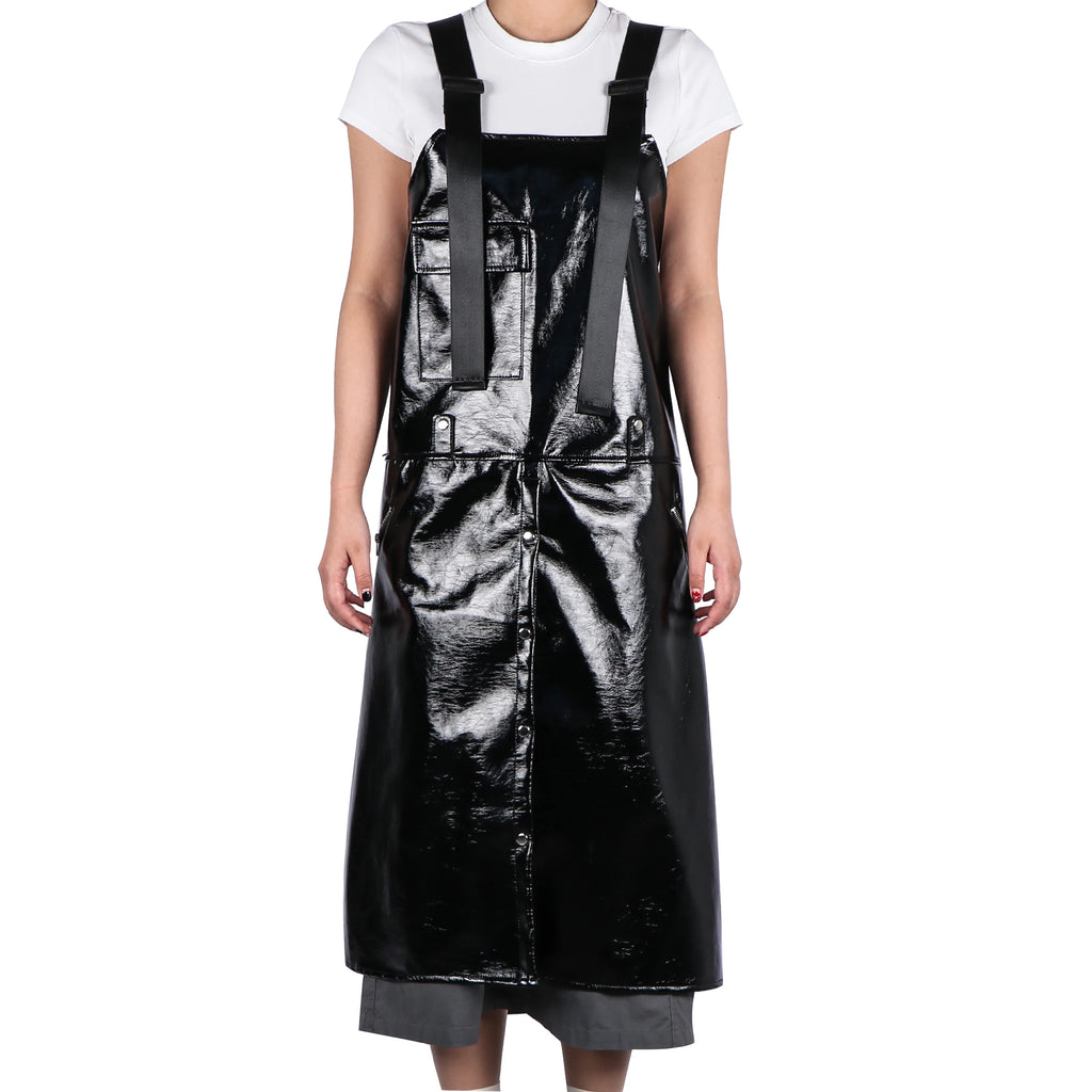 New Trendy Aprons Waterproof Oil Resistant 2 Bags Bibs Coffee Shop Hairdresser Slit Overall Chef Adjustable Nail Salon Apron