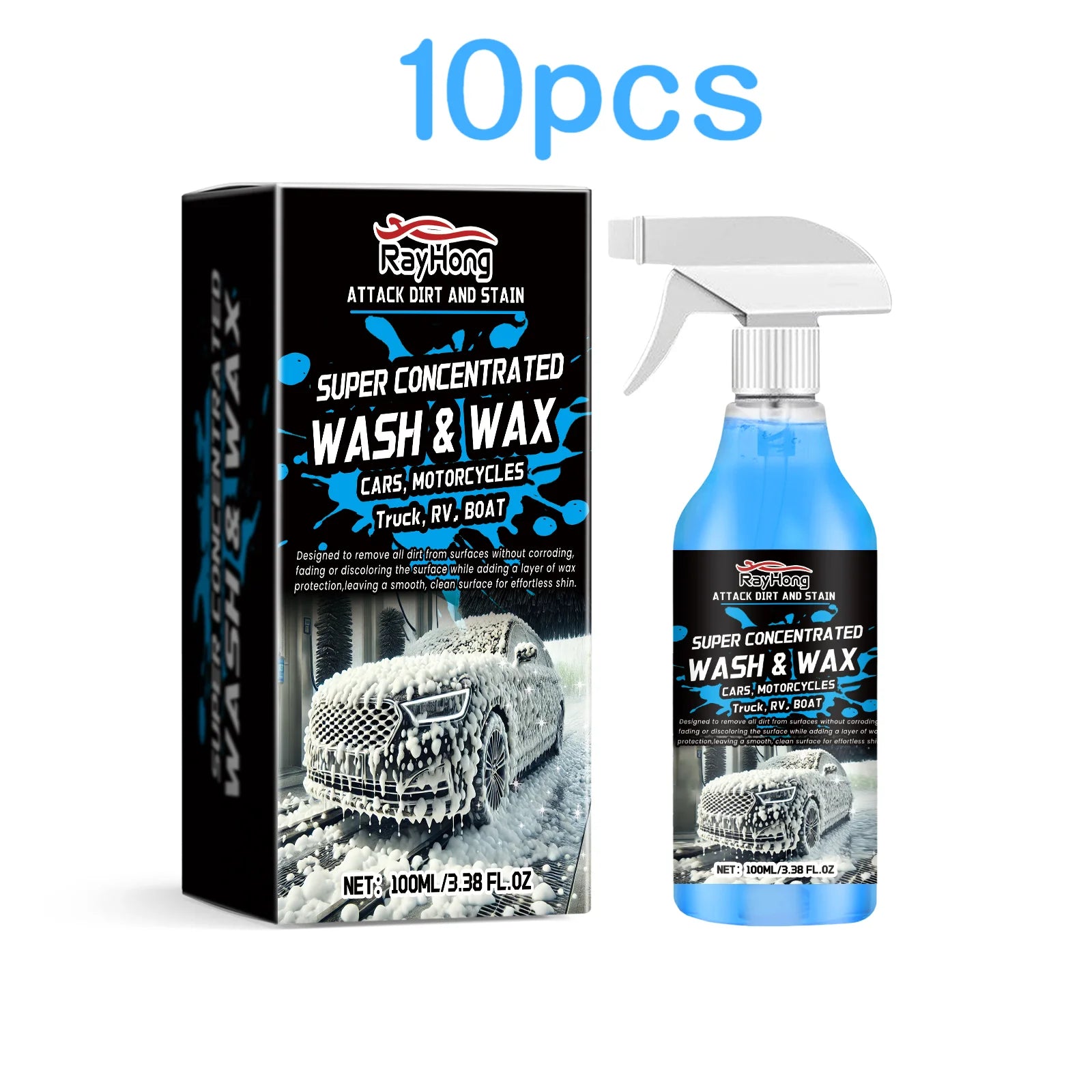 Rayhong 100ml Car Wash Foaming Cleaner Car Paint Care Remove Stain Dir