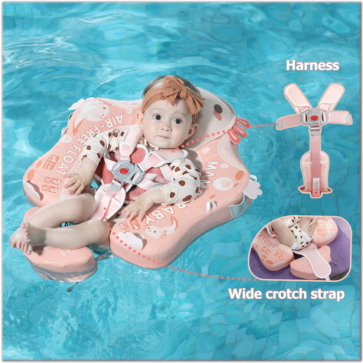 Safe Infant & Toddler Swim Float with UV Protection Canopy