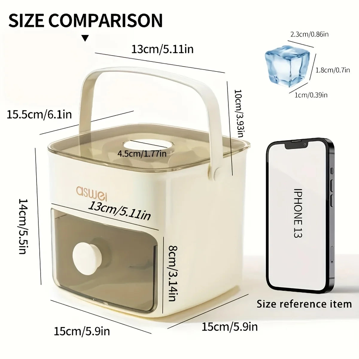 Double-Layer 48-Compartment Ice Cube Maker