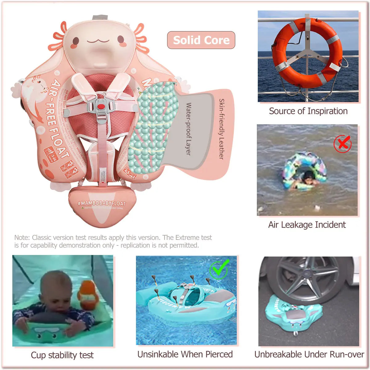 Safe Infant & Toddler Swim Float with UV Protection Canopy