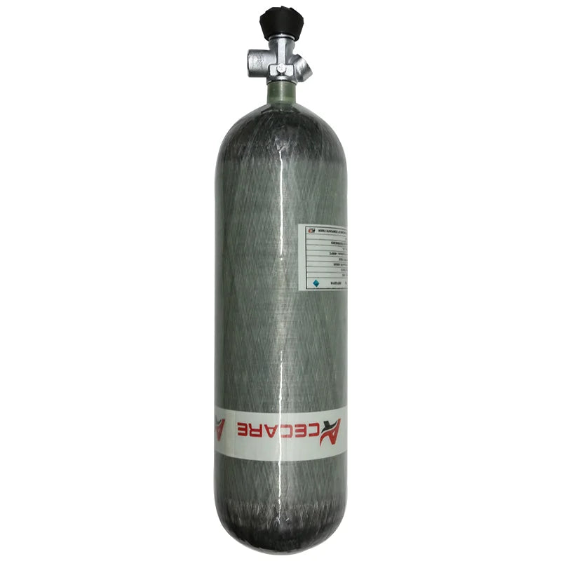 ACECARE 2L/3L/6.8L HPA Carbon Fiber Cylinder Scuba Tank Rebreather 4500Psi 300bar Valve M18*1.5 For Scuba Diving Fire Safety