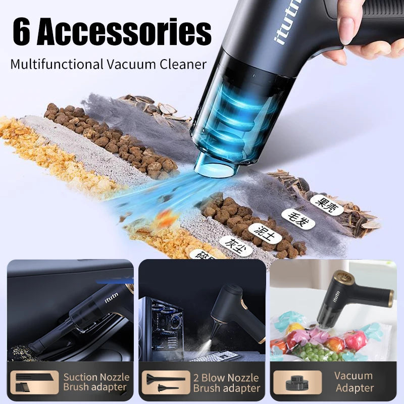 SZUK Powerful Vacuum Cleaner 780000PA Mini Cordless Portable Car Vacuum Cleaner for Home Appliance Handheld Blower Car Cleaner