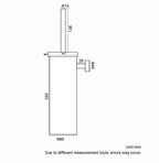 Black Toilet Brush Holder In Wall For Bathroom Set Modern Style 304 Stainless Steel Material No Dead Toilet Cleaning