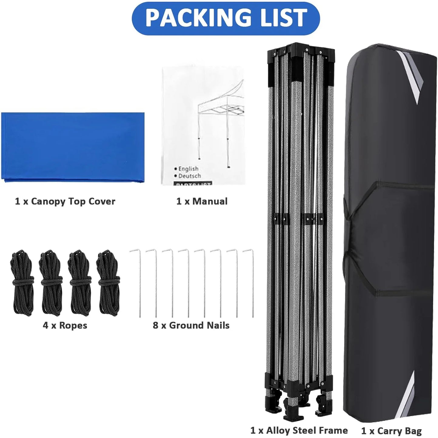 3x3m Pop up Canopy Tent Folding Gazebo Without Sidewall Commercial Outdoor Party Tent Waterproof Wedding Gazebo With Handle Bag