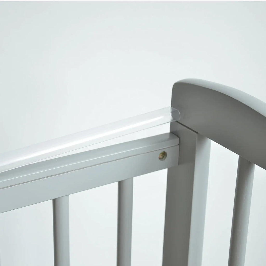 mcc direct Brooklyn Baby Cot Crib With Water repellent Mattress and Safety Wooden Barrier (125 x 66 cm)