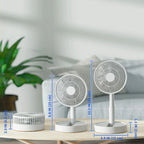 USB Foldable Fan with 4 Speeds ＆ Timing,Battery Operated Mini Fan for