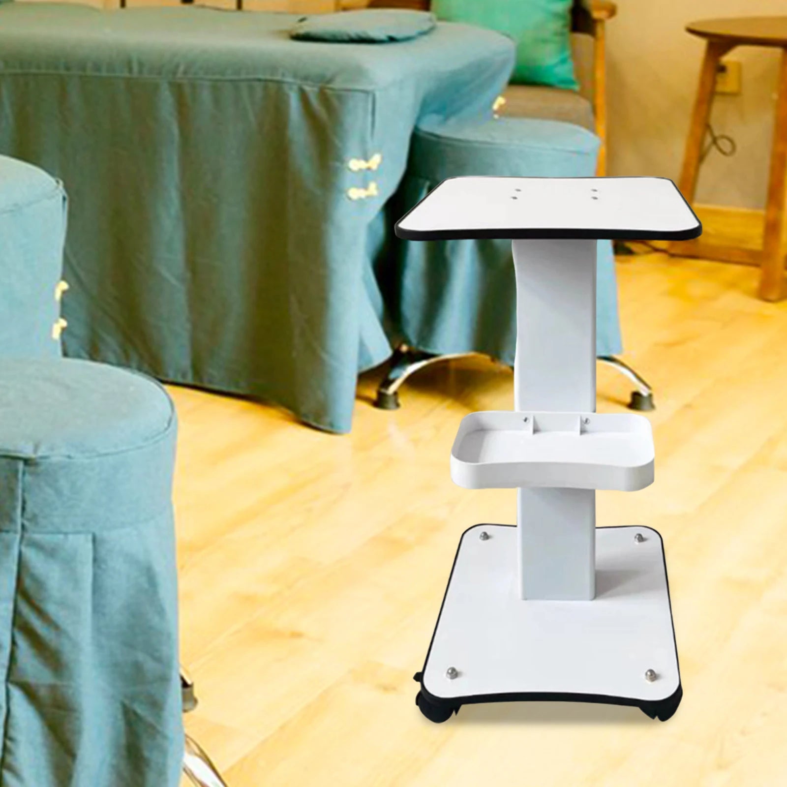 3 Tier Mobile Beauty Salon Trolley Cart SPA Salon Table Trolley Stand Rolling Cart Device Machine Skincare Tool Holder Organizer