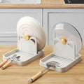 1 Pack Multipurpose Plastic Kitchen Countertop Cat Ear Utensil Holder for Spatulas Pot Lids Kitchen Storage Rack