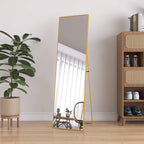 Full-length mirror, curved stand mirror, large full-length mirror, wall mounted, leaning mirror, standing mirror,