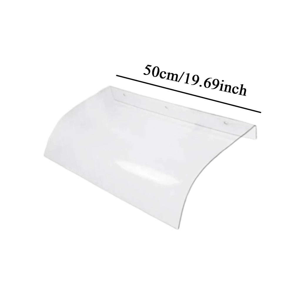 Front Door Canopy Durable Transparent Window Awning Cover Rain Snow Protection Door Cover for Outdoor Balcony Patio
