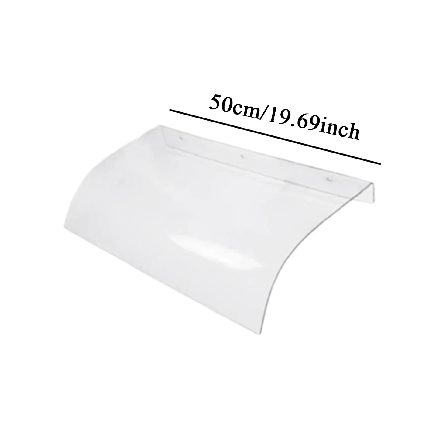 Front Door Canopy Durable Transparent Window Awning Cover Rain Snow Protection Door Cover for Outdoor Balcony Patio