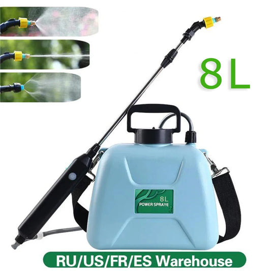 Electric Sprayer 8L water Can With Spray Gun Automatic Garden Mister USB Rechargeable Irrigation Tool