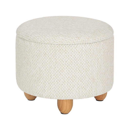 WOLTU Storage Pouf Upholstered Stool with Lid Ottoman Foldable Pouf with Pine Legs Space Saving for Living Room Bedroom Home