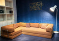 EU warehouse European retro high-end corduroy sofa vacuum compression folding sofa bed can be customized living room bedroom fur