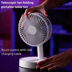 USB Foldable Fan with 4 Speeds ＆ Timing,Battery Operated Mini Fan for
