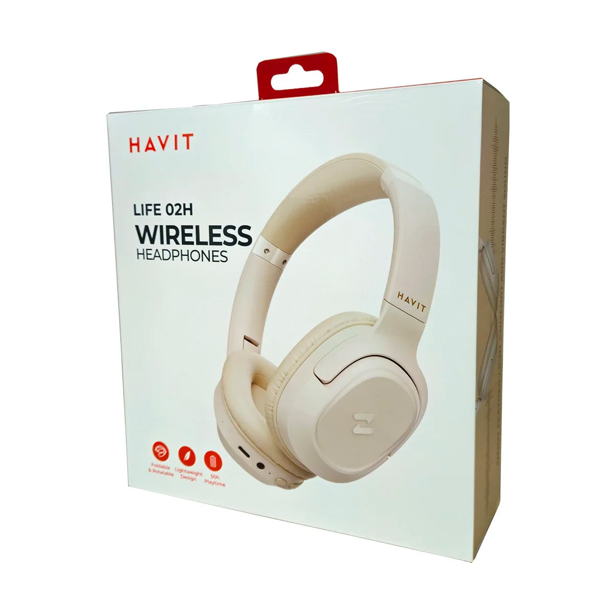 Headphone Bluetooth Havit H612BT Beige/Branco