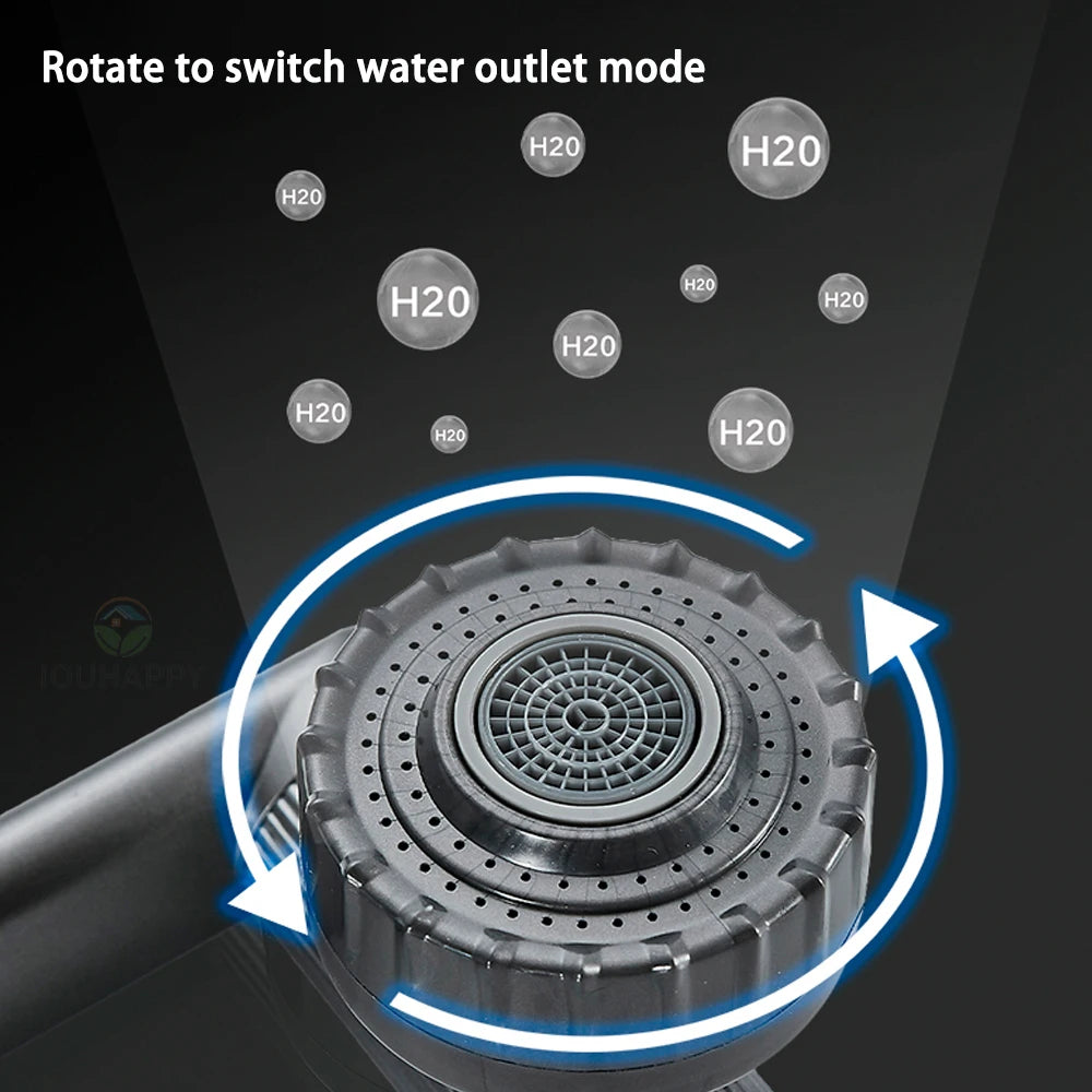 360°Rotating Swing Arm Stainless Steel Hot Cold Faucet  4 Modes Waterfall Kitchen Faucet Multifunctional kitchen Accessories