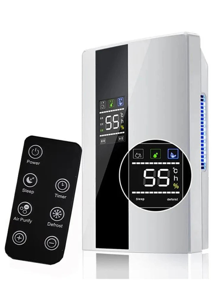 Upgrade Portable Premium Dehumidifier and Air Purifier 2 in 1 Mute Moisture Absorbers for Home Basement Remote Control Timing
