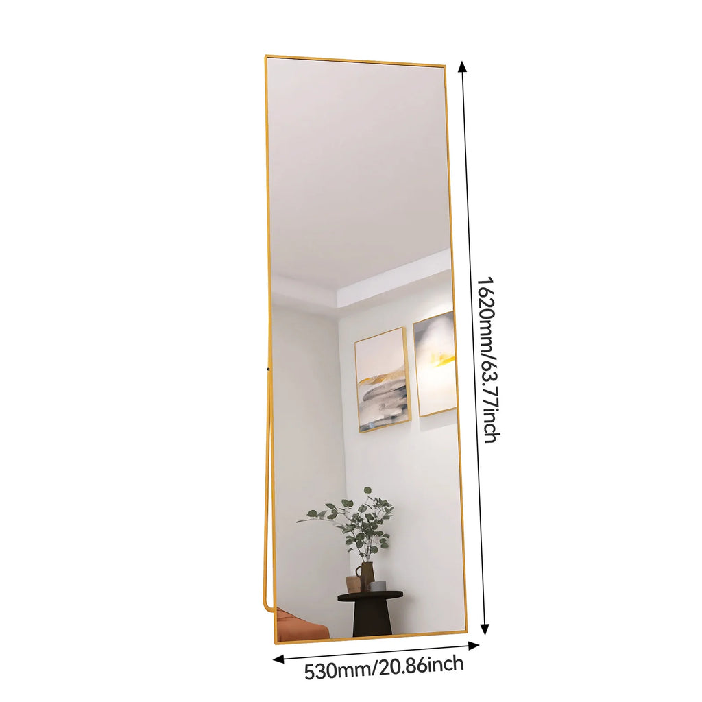Full-length mirror, curved stand mirror, large full-length mirror, wall mounted, leaning mirror, standing mirror,