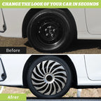 14inch Cyclone Style Hub Cap Cover for Iron Rim Wheel Cover Set of 4 Steel Wheel Cover Replacement Hubcap for R14 Tire