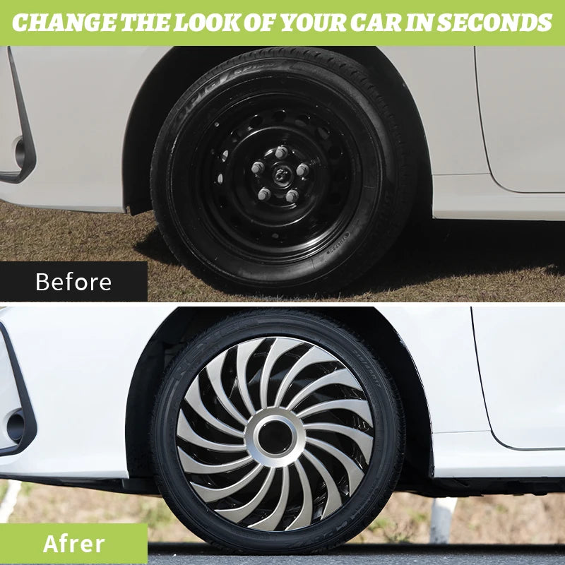 14inch Cyclone Style Hub Cap Cover for Iron Rim Wheel Cover Set of 4 Steel Wheel Cover Replacement Hubcap for R14 Tire
