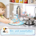 Kids Wooden Pretend Cooking Kitchen Playset with Cabinets for Toddler