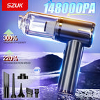 SZUK Car Vacuum Cleaner 148000PA Wireless Portable Cleaning Machine for Keyboard Powerful Mini Handheld Cleaner for Car and Home