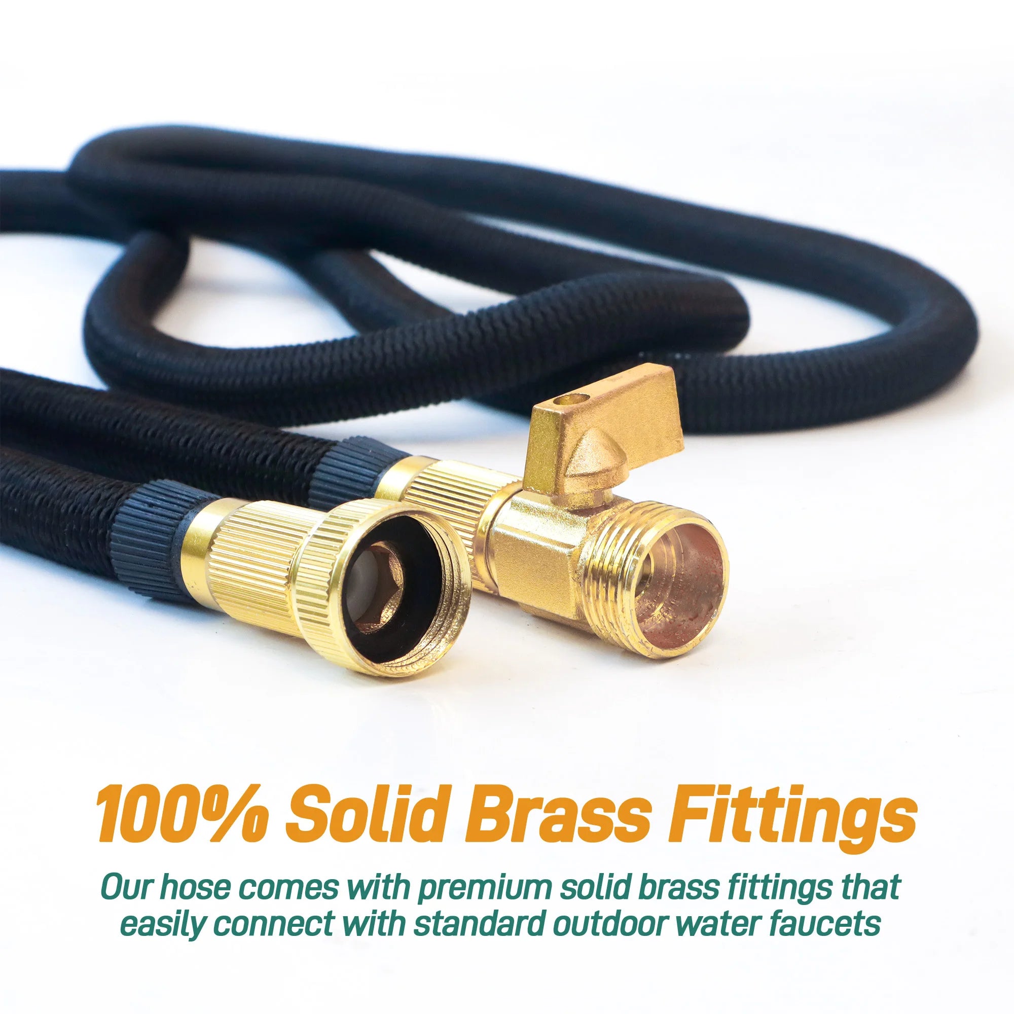 100ft Expandable Garden Hose With Nozzle, Lightweight & Durable, No-Kink Flexible Hose For Car Washing, Outdoor Watering