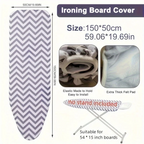 Heat-Resistant Ironing Board Cover, Protect Clothes and Board from Dust, Ideal for Family Ironing
