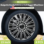 15inch Dagger Style Hub Cap Cover for Iron Rim Wheel Cover Set of 4 Steel Wheel Cover Replacement Hubcap for R15 Tire