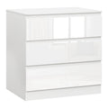 WOLTU 3-Drawer Chest Storage Cabinet Bedroom Wardrobe Sideboard Particleboard Bedside Table for Living Room Study Bedroom