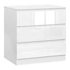 WOLTU 3-Drawer Chest Storage Cabinet Bedroom Wardrobe Sideboard Particleboard Bedside Table for Living Room Study Bedroom