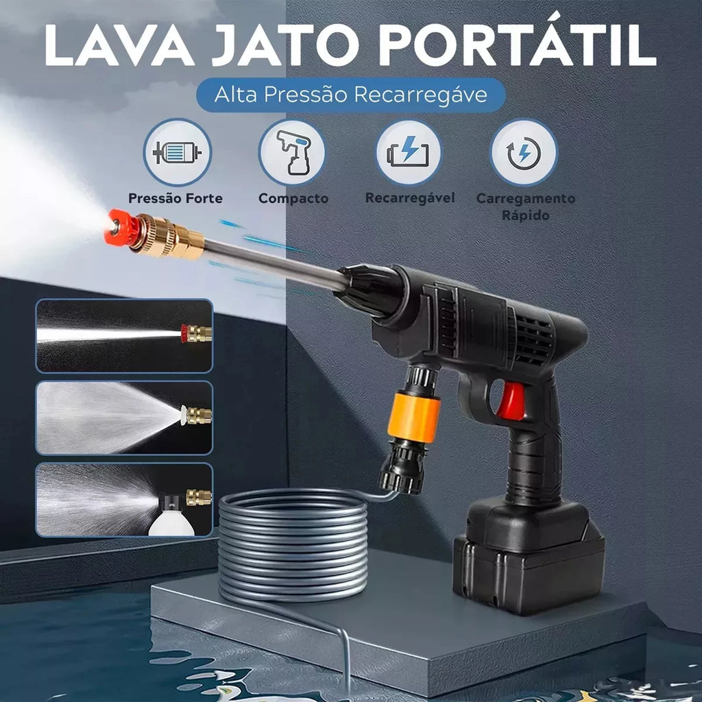 Portable High Pressure Car Wash Rechargeable Dual Voltage Washer cleaning cars bicycles outdoor furniture fences