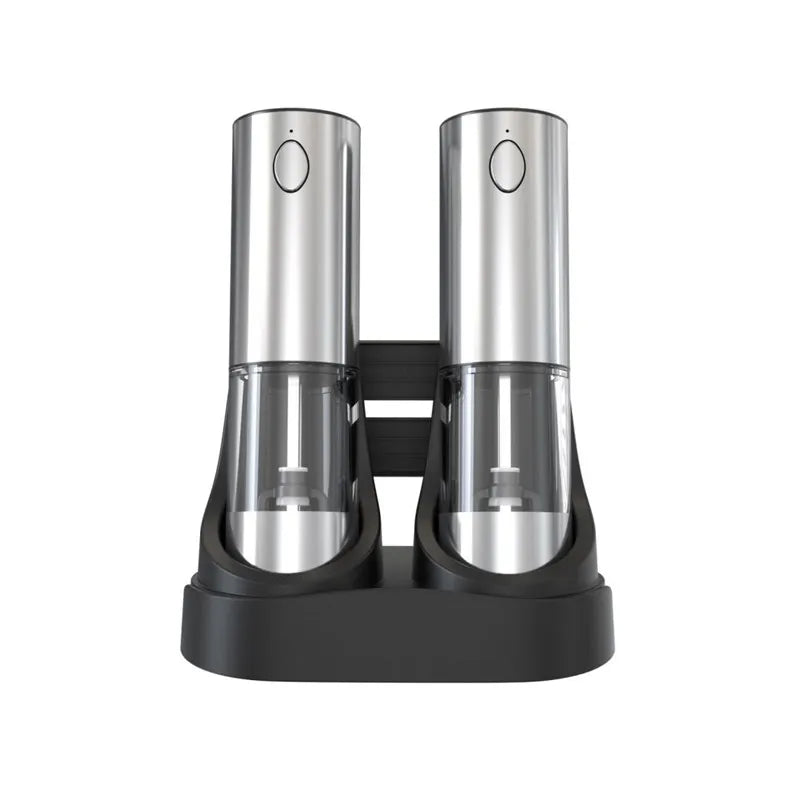 Electric Salt and Pepper Grinder Set USB Rechargeable Eletric Pepper Mill Shakers Automatic Spice Steel Machine Kitchen Tool