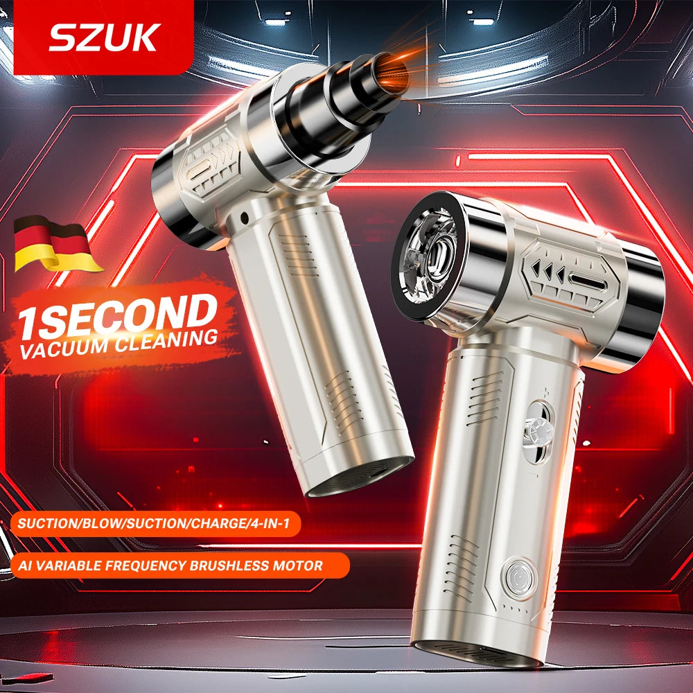 SZUK Mini Air Blower Brushless Motor Turbo Jet Fan Handheld Portable Duct Fan Turbofan air blower Powerful Car Vacuum Cleaner