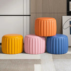 Pink Sofa Stool Customizable Stool with 4 Legs Blue Solid Pine Stool Living Room
