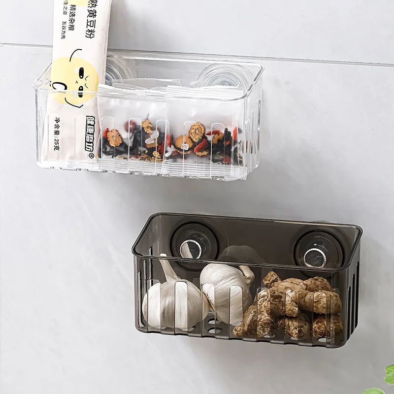 Suction Cup Sink Rack Faucet Drain Rack Multifunctional Basket Kitchen Sponge Rack Punch-free Wall Mount
