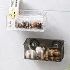 Suction Cup Sink Rack Faucet Drain Rack Multifunctional Basket Kitchen Sponge Rack Punch-free Wall Mount