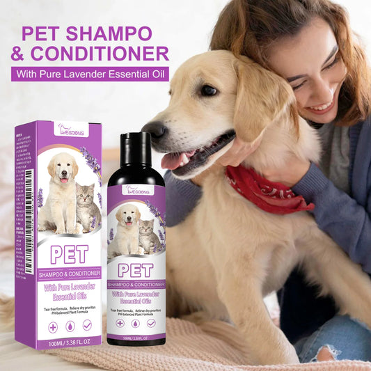 Yegbong 100ml Pet Shampoo - Softens Fur, Soothes Itching & Lasts with Fragrance for Dogs & Cats | AlluCanFind