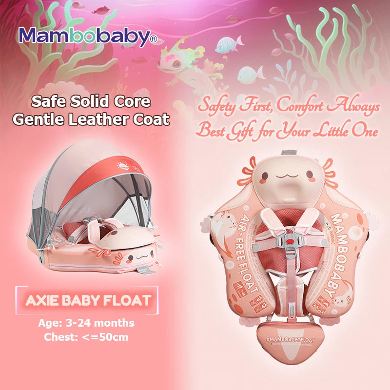 Safe Infant & Toddler Swim Float with UV Protection Canopy