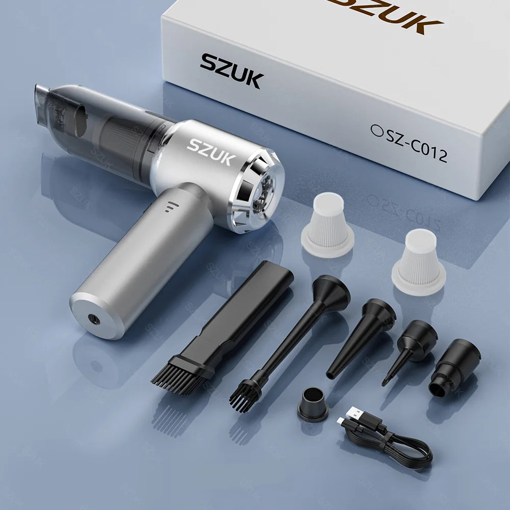SZUK Mini Car Vacuum Cleaner Portable Powerful Cleaning Machine Strong Suction Handheld for Car Wireless Cleaner Home Appliance
