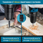 1350rpm Speed Cordless Impact Drill High-power Rechargeable Electric Drill Lithium Battery Multifunctional Screwdriver